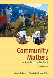 Cover of: Community matters | Marjorie Ford