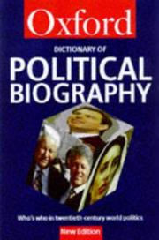 Cover of: A Dictionary of political biography