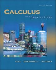 Cover of: Calculus with Applications by Margaret L. Lial, Raymond N. Greenwell, Nathan P. Ritchey
