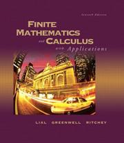 Cover of: Finite Mathematics and Calculus with Applications by Margaret L. Lial, Raymond N. Greenwell, Nathan P. Ritchey