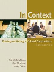 Cover of: In context by Ann Merle Feldman, Ann M. Feldman, Nancy Downs, Ellen McManus, Ann Feldman, Ann Merle Feldman