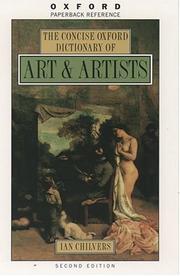 Cover of: The concise Oxford dictionary of art and artists by edited by Ian Chilvers.