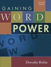 Cover of: Gaining word power by Dorothy Rubin
