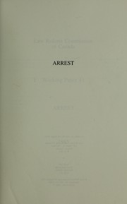 Cover of: Arrest by Law Reform Commission of Canada.