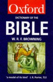 Cover of: A dictionary of the Bible by W. R. F. Browning