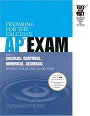 Cover of: Preparing for the Calculus AP Exam with Calculus: Graphical Numerical Algebraic