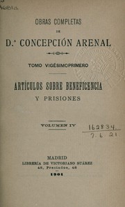 Cover of: Articulos sobre beneficencia y prisiones by Concepción Arenal