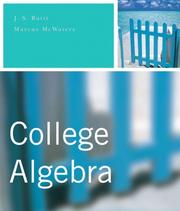 Cover of: College Algebra (Ratti/McWaters Series)