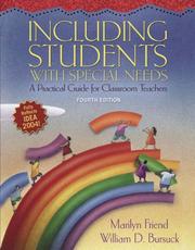 Cover of: Including students with special needs by Marilyn Penovich Friend