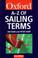 Cover of: An A-Z of Sailing Terms (Oxford Paperback Reference)