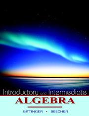 Cover of: Introductory and intermediate algebra by Judith A. Beecher