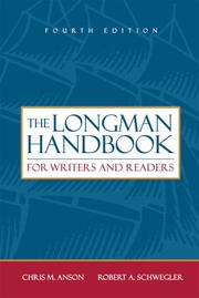 Cover of Longman Handbook for Writers and Readers (with MyCompLab), The (4th Edition) (MyCompLab Series) by Christopher M. Anson