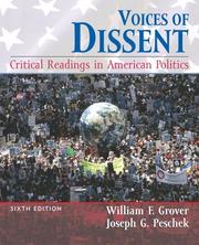 Cover of: Voices of Dissent by William F. Grover, Joseph G. Peschek, William F. Grover, Joseph G. Peschek