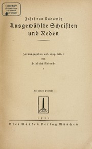 Cover of: Ausgewählte Schriften und Reden