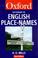 Cover of: A dictionary of English place-names