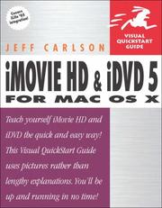 Cover of: iMovie HD and iDVD 5 for Mac OS X by Jeff Carlson