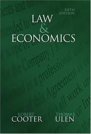 Cover of: Law and Economics (5th Edition) (Addison-Wesley Series in Economics) by Robert Cooter, Thomas Ulen