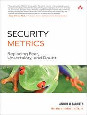 Cover of: Security Metrics by Andrew Jaquith