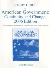 Cover of: American Government:  Continuity and Change by O'Connor, O'Connor