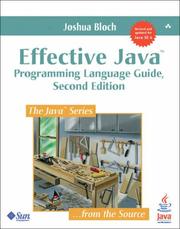 Cover of: Effective Java(TM) Programming Language Guide (2nd Edition) (The Java Series) by Joshua Bloch