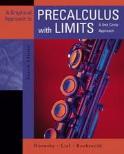 Cover of: A Graphical Approach to Precalculus with Limits: A Unit Circle Approach (4th Edition) (Hornsby/Lial/Rockswold Series)