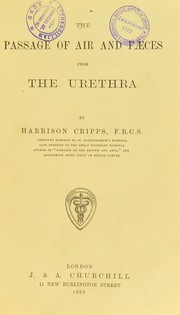 Cover of: The passage of air and faeces from the urethra