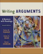 Cover of: Writing Arguments by John D. Ramage, John C. Bean, June Johnson