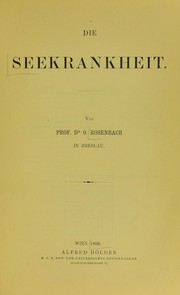 Cover of: Die Seekrankheit