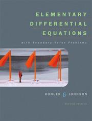 Cover of: Elementary Differential Equations with Boundary Value Problems with IDE CD Package (2nd Edition) by Werner E. Kohler, Lee W. Johnson