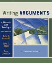 Cover of: Writing Arguments: A Rhetoric with Readings, Concise Edition (4th Edition)