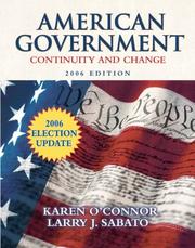Cover of: American Government: Continuity and Change, 2006 Election Update (8th Edition) (MyPoliSciLab Series)