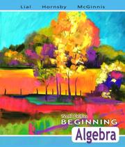 Cover of: Beginning Algebra (10th Edition) (Lial Developmental Mathematics Series) by Margaret L. Lial, E. John Hornsby, Terry McGinnis