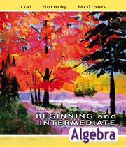 Cover of: Beginning and Intermediate Algebra (4th Edition) mymathlab by Margaret L. Lial, E. John Hornsby, Terry McGinnis