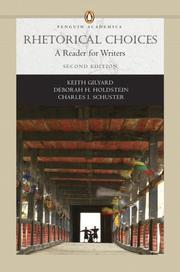 Cover of: Rhetorical Choices: A Reader for Writers (Penguin Academics Series) (2nd Edition) (Penguin Academics)