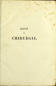 Cover of: Traité de chirurgie
