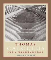 Cover of: Thomas' Calculus, Early Transcendentals, Media Upgrade, Part One (11th Edition) (Thomas Series)