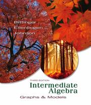 Cover of: Intermediate Algebra by Judith A. Beecher, David Ellenbogen, Barbara L. Johnson