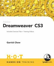 Cover of: Adobe Dreamweaver CS3 Hands-On Training | Garrick Chow