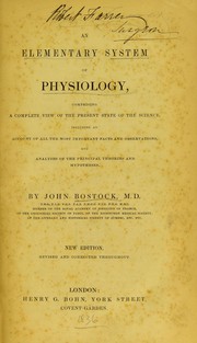Cover of: An elementary system of physiology by Bostock, John