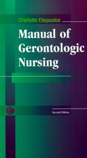 Cover of: Manual of gerontologic nursing