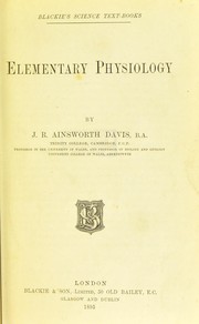 Cover of: Elementary physiology