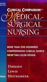 Cover of: Clinical Companion to Medical-Surgical Nursing by Shannon Ruff Dirksen, Sharon Mantik Lewis, Margaret McLean Heitkemper, Shannon Ruff Dirksen, Sharon Mantik Lewis, Margaret McLean Heitkemper