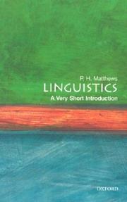 Cover of: Linguistics: a very short introduction