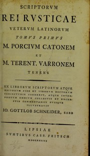 Cover of: Scriptorum rei rusticae veterum Latinorum