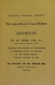 Cover of: Address by Osler, William Sir