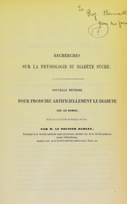 Cover of: Recherches sur la physiologie du diabète sucre by George Harley