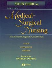 Study guide for medical-surgical nursing by Sharon L. Lewis, Patricia Graber O'Brien