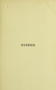 Cover of: Fatigue by A. Mosso