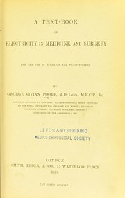 Cover of: A text-book of electricity in medicine and surgery: for the use of students and practitioners
