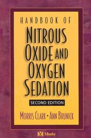 Cover of: Handbook of Nitrous Oxide and Oxygen Sedation | Morris S. Clark